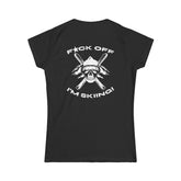 Women's Softstyle Tee „Skiing“  Backprint