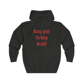 Full Zip Hoodie „Bang your Head“